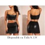 Conjunto De Falda De Dos Piezas De Cuero Sintético CONJUNTO NEGRO