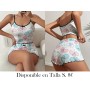 Conjunto de pijama para mujer con camisola y shorts pijama mariposas