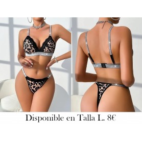 1 Conjunto de lencería de encaje LENCERIA LEOPARDO
