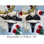 Conjunto de lencería elegante negro bordado LENCERIA NEGRA
