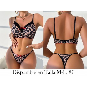 Conjunto de lencería de leopardo sexy LENCERIA LEOPARDO