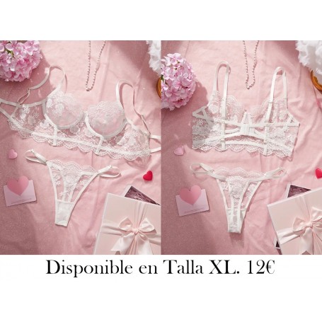 Conjunto de Sujetador Hueco Transpirable LENCERIA ROSA