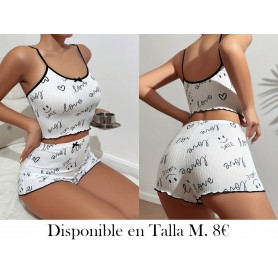 Conjunto de Pijama para Mujer PIJAMA BLANCA LOVE
