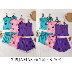 Conjunto de 6 Pijamas Sexys para Mujer con Tirantes PIJAMA COLORES