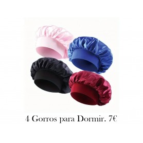 4piezas/LOTE Gorro de satén sólido 4 gorros