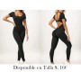 Conjunto Deportivo Sin Costuras de Cuerpo ENTERIZO NEGRO