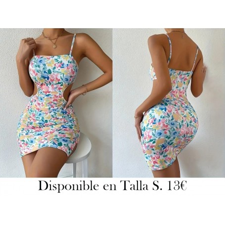 Vestido Camisero Ajustado Con Estampado VESTIDO COLORES