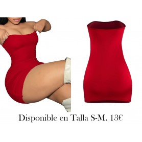 Vestido Ajustado de Hombros Descubiertos VESTIDO ROJO