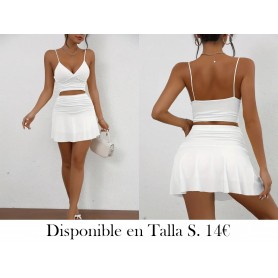 Conjunto De Dos Piezas Sólido CONJUNTO BLANCO