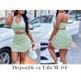 Conjunto de Top Casual y Falda  CONJUNTO VERDE