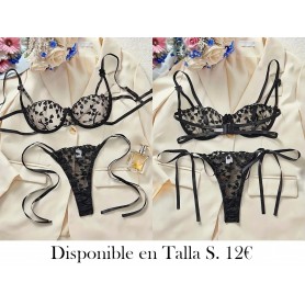 Conjunto de lencería madura para mujeres LENCERIA NEGRA