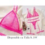Conjunto de 3 piezas de LENCERIA FUSCIA