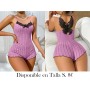 Pijamas de una pieza para mujer de otoño pijama MORADA mariposa