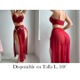 Conjunto de ropa de dormir romántico de tres piezas LENCERIA VINO