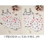 Conjunto de 3 piezas para Mujer con Pantalones 3 PIJAMAS