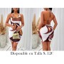 Vestido Ajustado Sexy Sin Espalda con Tirantes VESTIDO DEGRADADO BLANCO Y CAFE