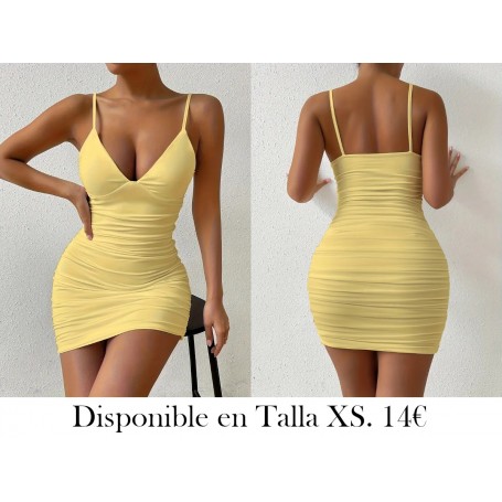 Verandah Vogue, Vestido Cami de Verano Chic VESTIDO AMARILLO