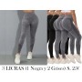3 Leggings de yoga para mujer 3 LICRAS 1 NEGRA Y 2 GRISES