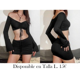 Conjunto de 2 piezas para mujer CONJUNTO NEGRO