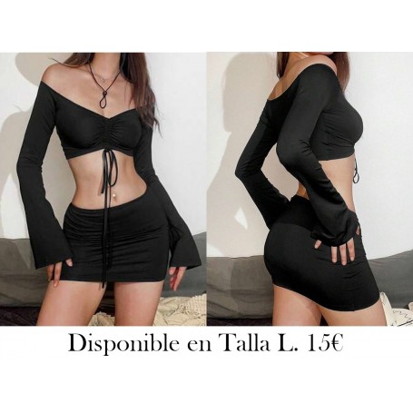 Conjunto de 2 piezas para mujer CONJUNTO NEGRO