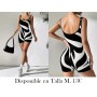 Mono Ajustado Sexy de Estilo Deportivo ENTERIZO BLANCO Y NEGRO