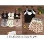 Conjunto de Pijama con Estampado de OSOS CAFES 3 PIJAMAS