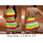 Vestido de espagueti a rayas VESTIDO COLORES