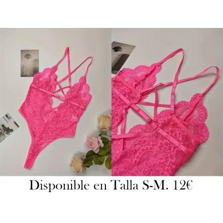 Body Elegante de Encaje Rojo LENCERIA ROSA