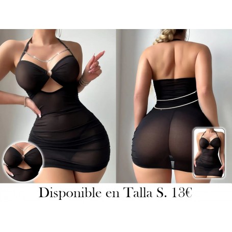 Un cinturón en forma de corazón emparejado LENCERIA NEGRA