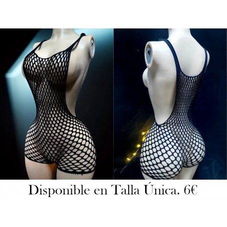 1pieza Mujeres Talla Grande de Alta Elasticidad MALLA NEGRA