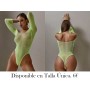 Body ajustado de manga larga con escote Bardot MALLA VERDE