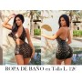 1pc Traje de baño sexy de leopardo con corte BIKINI LEOPARDO