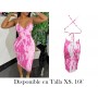 Vestido Estampado Elegante y Sexy VESTIDO ROSA VESTIDO DEGREDADO