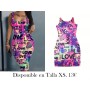 Vestido de tanque con estampado VESTIDO COLORES VESTIDO MORADO LOVE