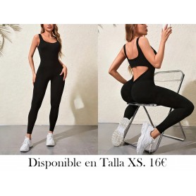 Mono de Cintura Alta para Mujer sin Espalda ENTERIZO NEGRO