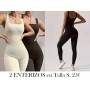 2 leggings elegantes de punto acanalado 2 ENTERIZOS