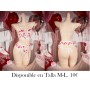 Conjunto de sostén y liguero de labios rojos de mujer