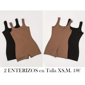 Paquete de 2 Mono de color liso 2 ENTERIZOS
