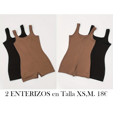 Paquete de 2 Mono de color liso 2 ENTERIZOS