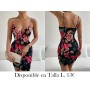 Vestido de Tirantes en V sin Mangas VESTIDO FLORES