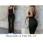 Mono de hombros descubiertos en estilo simple ENTERIZO NEGRO