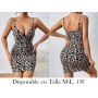 Vestido Elegante de Leopardo con Hombros VESTIDO LEOPARDO