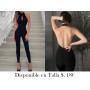 Mono sin espalda con top de tirantes ENTERIZO NEGRO