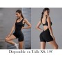 Traje de una pieza sin espalda ENTERIZO NEGRO