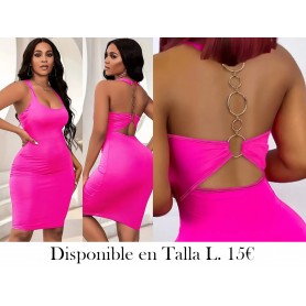 Vestido ajustado de mujer VESTIDO FUSCIA