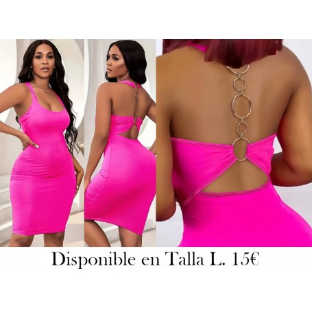 Vestido ajustado de mujer VESTIDO FUSCIA
