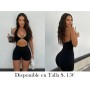Traje de una pieza de cuello halter con corte ENTERIZO NEGRO