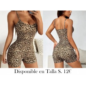 Mono sexy con estampado de leopardo ENTERIZO LEOPARDO