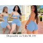Mujeres Sexy de Color Sólido ENTERIZO AZUL CLARO