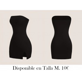 Vestido de mujer sin hombros elegante VESTIDO NEGRO